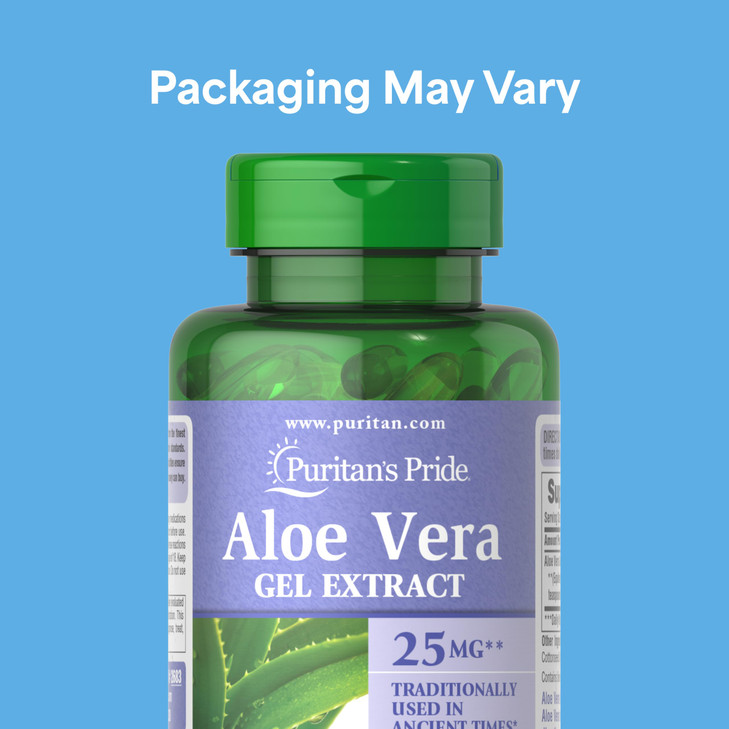 Puritan's Pride Aloe Vera Gel Extract 25 mg (5000mg Equivalent), Highly